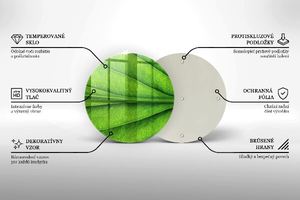Tocător de bucătărie Frunză de nervură natură