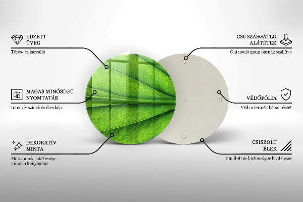 Tocător de bucătărie Frunză de nervură natură