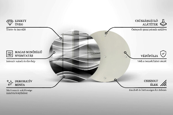 Tocător de bucătărie Linii abstracte de fum