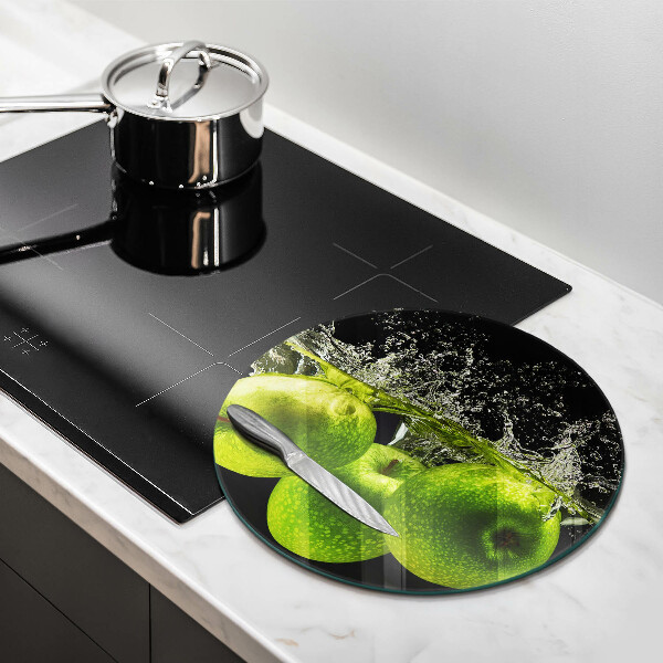 Tocător de bucătărie Mere verzi și apă