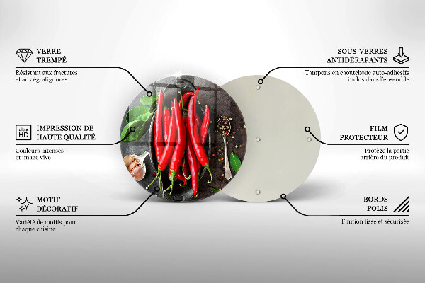 Tocător de bucătărie Ardei iute roșu