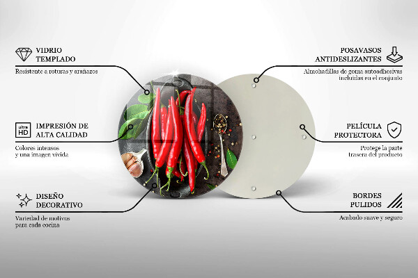 Tocător de bucătărie Ardei iute roșu