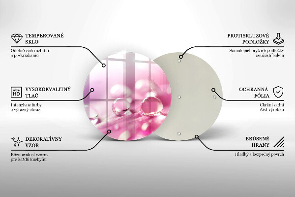 Tocător de bucătărie Petale de flori de rouă