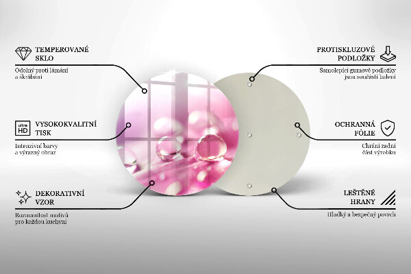 Tocător de bucătărie Petale de flori de rouă