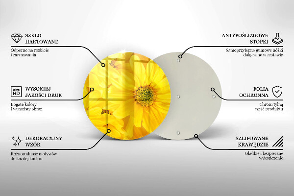 Tocător de bucătărie Petale de flori