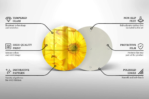 Tocător de bucătărie Petale de flori