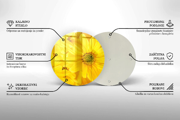 Tocător de bucătărie Petale de flori
