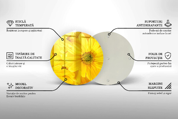 Tocător de bucătărie Petale de flori
