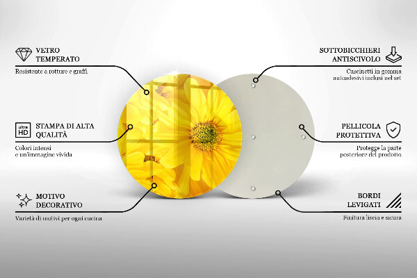 Tocător de bucătărie Petale de flori