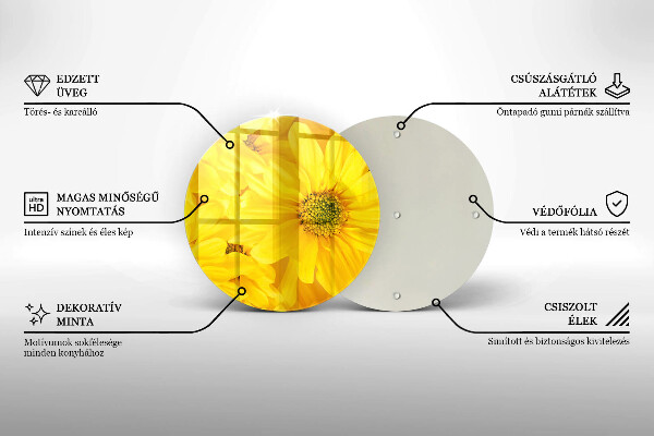 Tocător de bucătărie Petale de flori