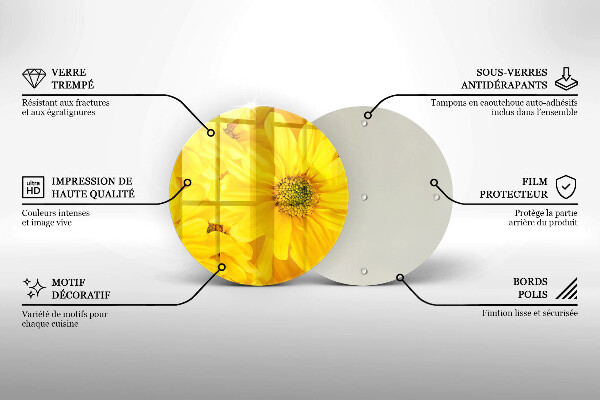Tocător de bucătărie Petale de flori
