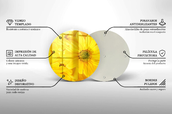Tocător de bucătărie Petale de flori