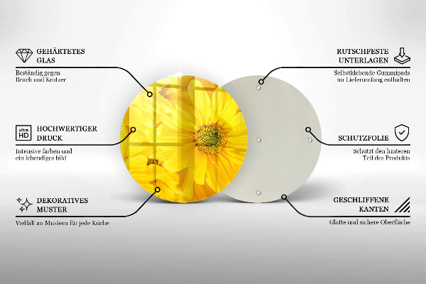 Tocător de bucătărie Petale de flori