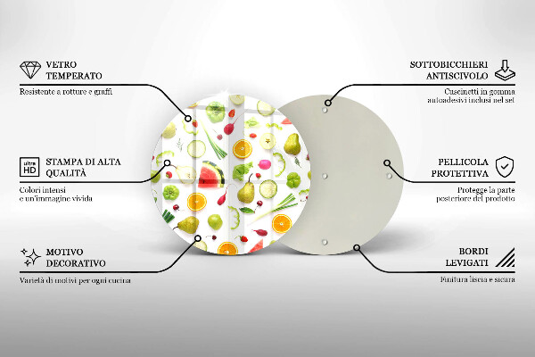 Tocător de bucătărie Model de fructe și legume