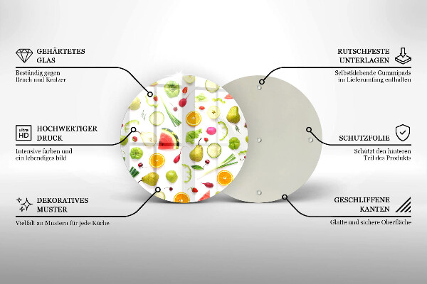 Tocător de bucătărie Model de fructe și legume