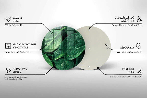 Tocător de bucătărie Frunze de busuioc