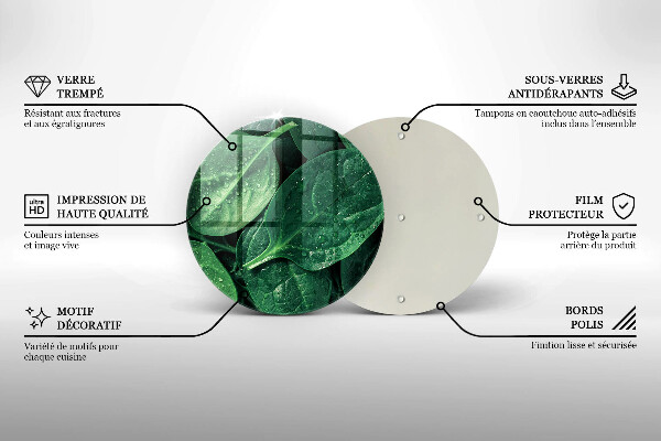 Tocător de bucătărie Frunze de busuioc