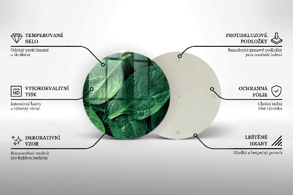 Tocător de bucătărie Frunze de busuioc