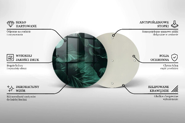 Tocător de bucătărie Frunze sălbatice întunecate