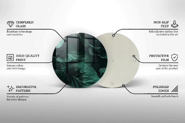 Tocător de bucătărie Frunze sălbatice întunecate