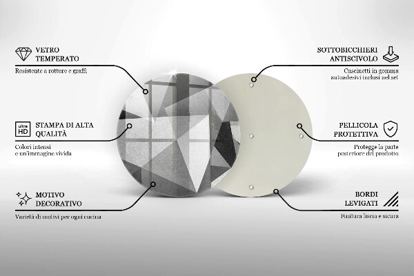 Tocător de bucătărie Abstracție ascuțită concretă