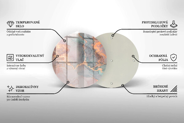 Tocător de bucătărie Marmură cu aur