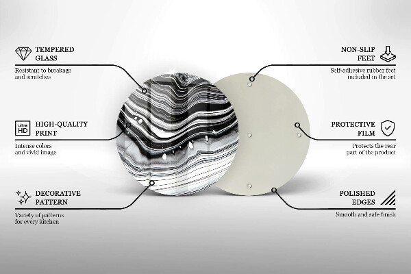 Tocător de bucătărie Abstracția cernelii