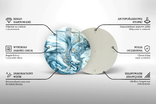 Tocător de bucătărie Structură cu aur