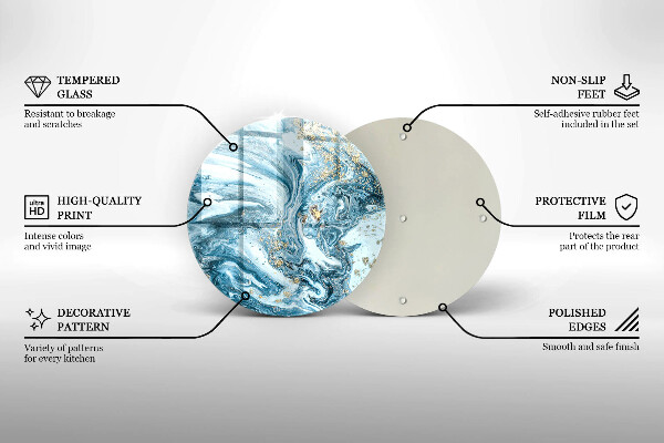 Tocător de bucătărie Structură cu aur
