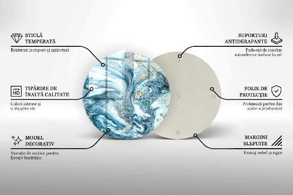 Tocător de bucătărie Structură cu aur
