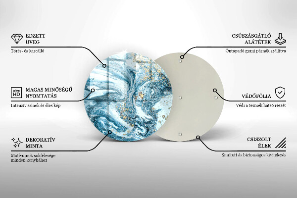 Tocător de bucătărie Structură cu aur