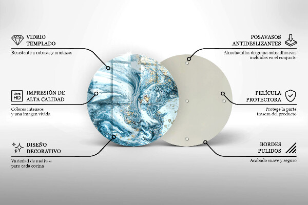 Tocător de bucătărie Structură cu aur