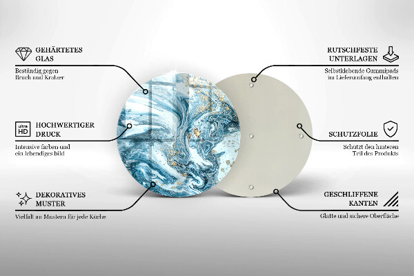 Tocător de bucătărie Structură cu aur