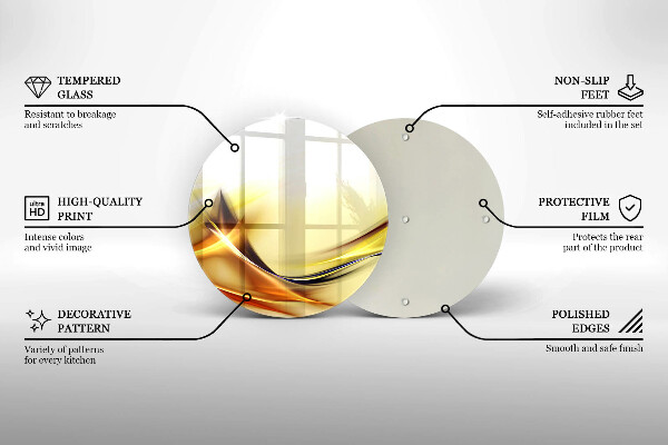 Tocător de bucătărie Linii abstracte de lumină