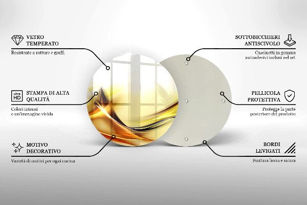 Tocător de bucătărie Linii abstracte de lumină