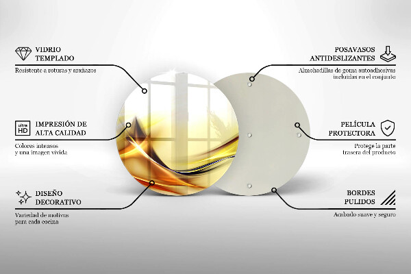 Tocător de bucătărie Linii abstracte de lumină