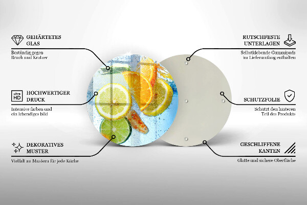 Tocător de bucătărie Apă de citrice suculentă