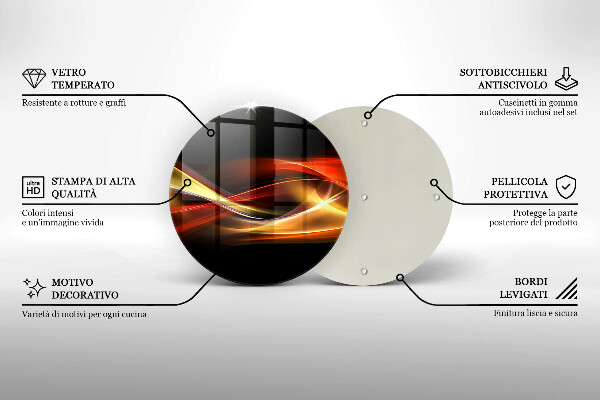 Tocător de bucătărie Fum și lumină abstracte