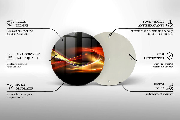 Tocător de bucătărie Fum și lumină abstracte