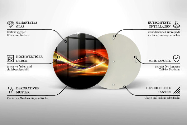 Tocător de bucătărie Fum și lumină abstracte