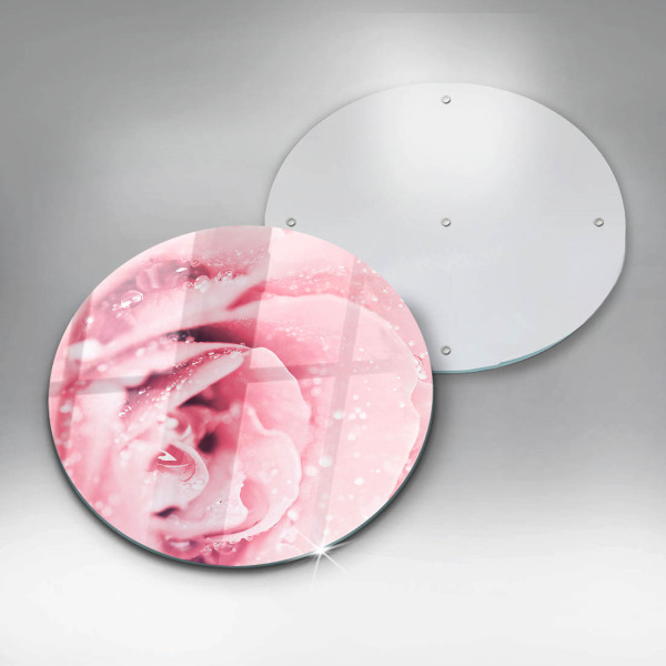 Tocător de bucătărie Picături de rouă și floare de trandafir