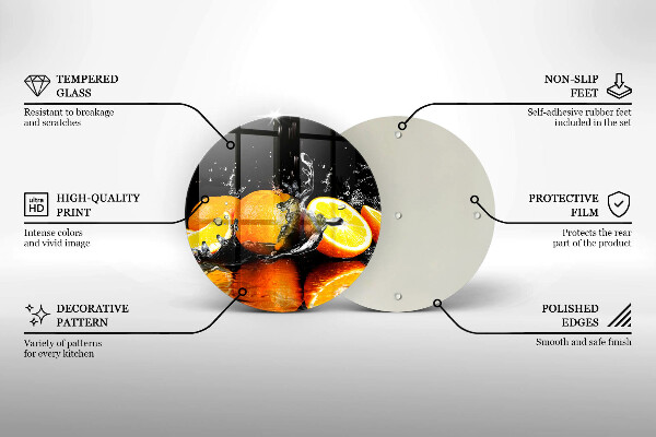 Tocător de bucătărie Fructe portocale suculente