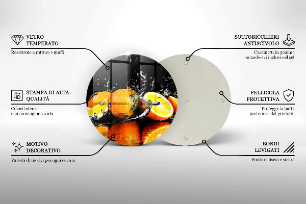 Tocător de bucătărie Fructe portocale suculente