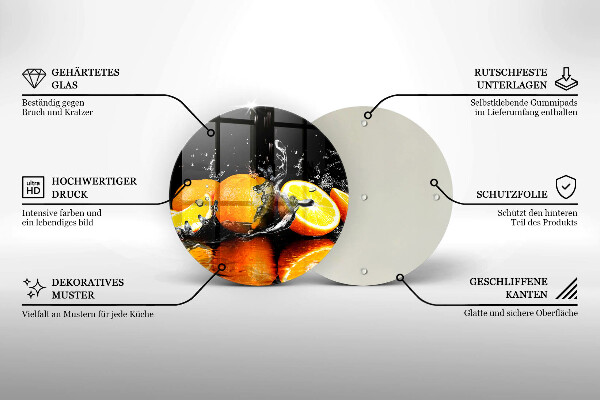 Tocător de bucătărie Fructe portocale suculente
