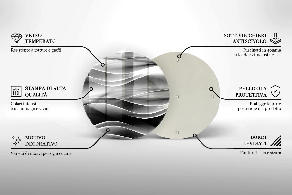 Tocător de bucătărie Abstracție linii blânde