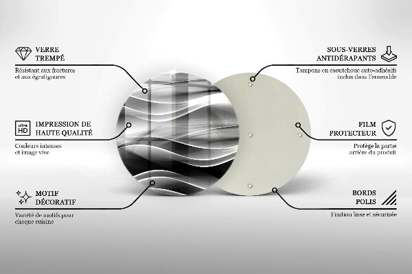 Tocător de bucătărie Abstracție linii blânde