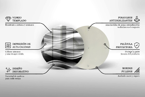 Tocător de bucătărie Abstracție linii blânde