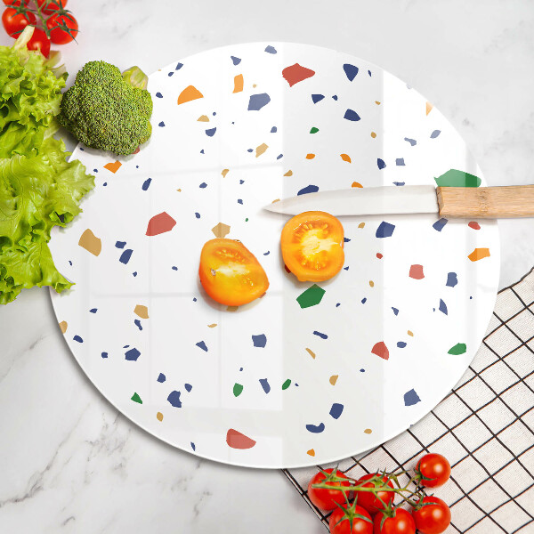 Tocător din sticlă Gresie colorata