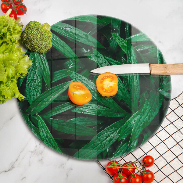 Tocător din sticlă Frunze de plante