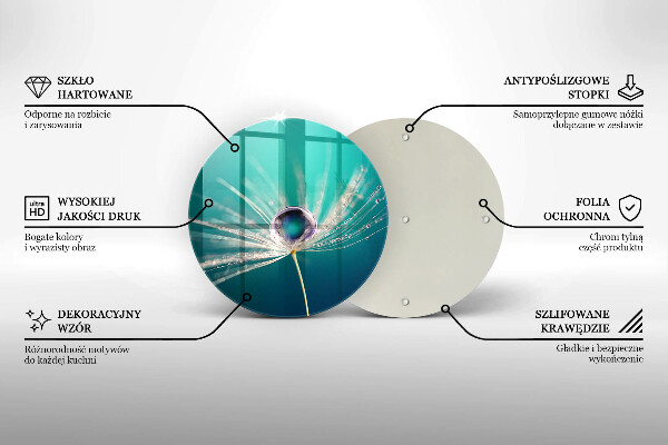 Tocător din sticlă Rouă pe o păpădie